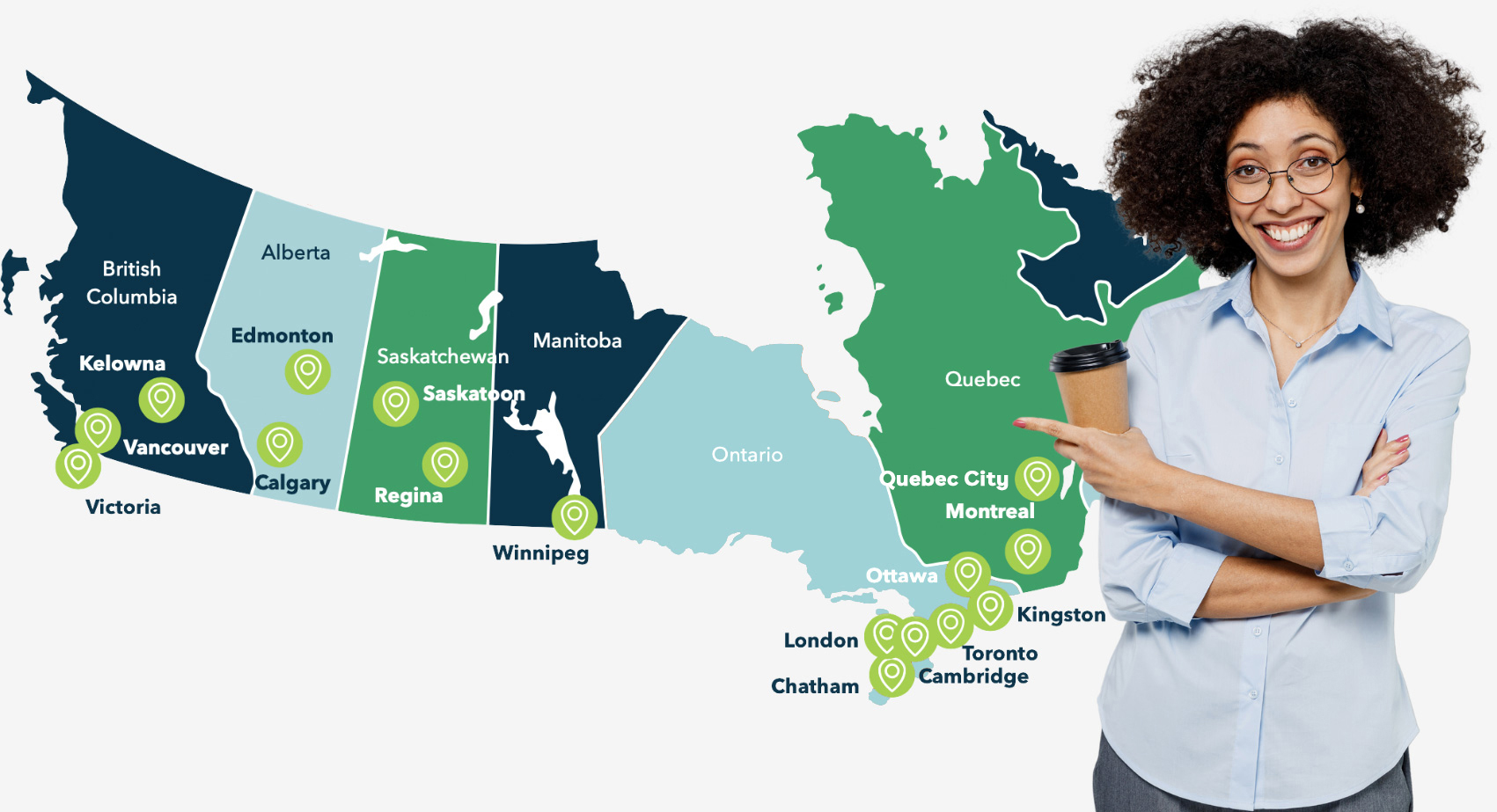Avantages des collations au bureau de Toronto, Montréal et Vancouver